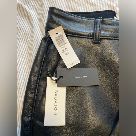 Babaton Vegan Straight Leather Pants (size 4) - Picture 8 of 11